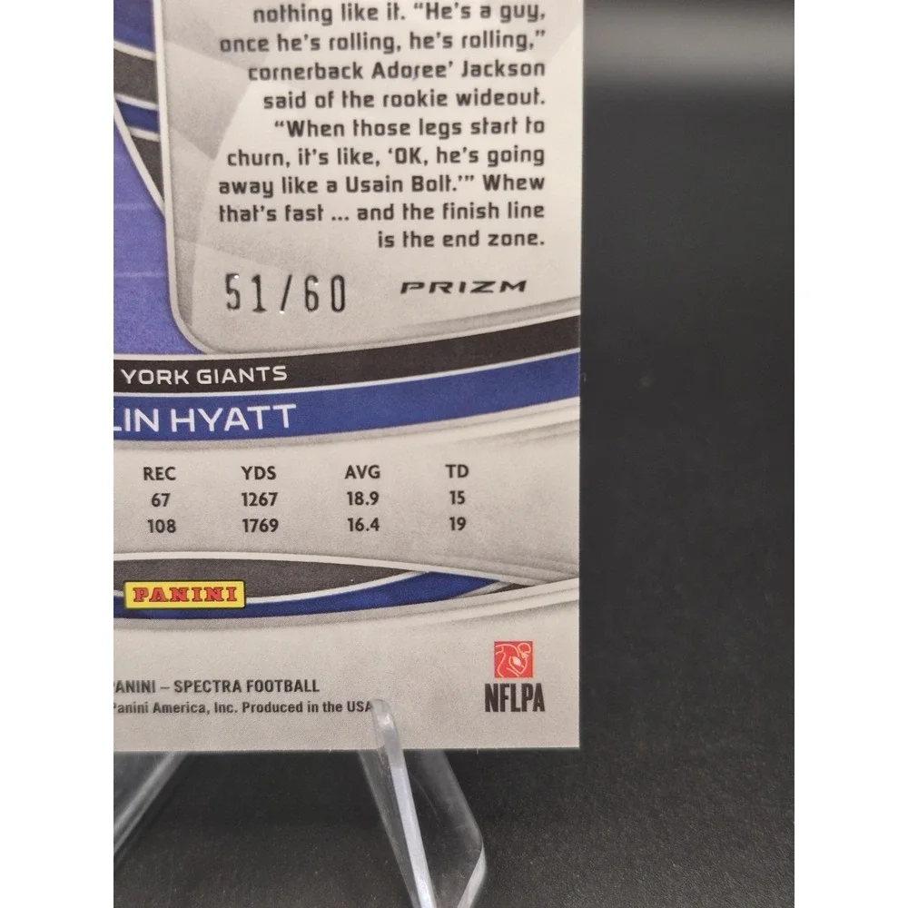 2023‎ Panini Spectra Jalin Hyatt #155 Rookie Intersteller /60 (RC) Giants